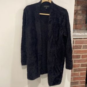 GREAT CONDITION - BANANA REPUBLIC - SMALL - FAUX FUR CARDIGAN